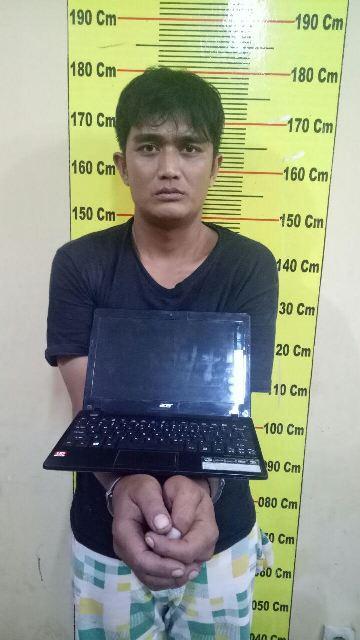 Curi Laptop Milik Penjual Es Campur, Hasilnya Buat Beli Sabu dan Judi, AFA Pun Ditangkap Polsek Delitua