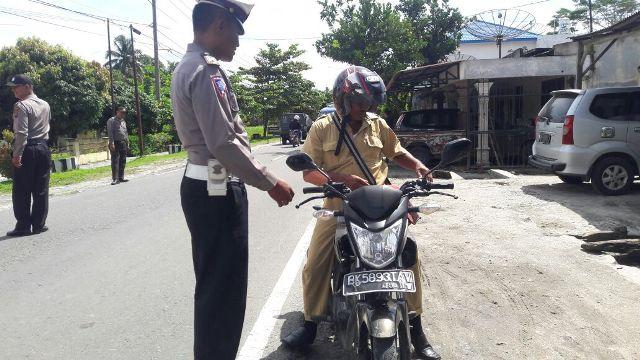Operasi Zebra Toba, Polsekta Tanah Jawa Beri Tindakan Tegas Pelanggar Lalulintas