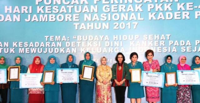 TP PKK Kabupaten Asahan Raih Juara I Lomba IVA Test Tingkat Nasional