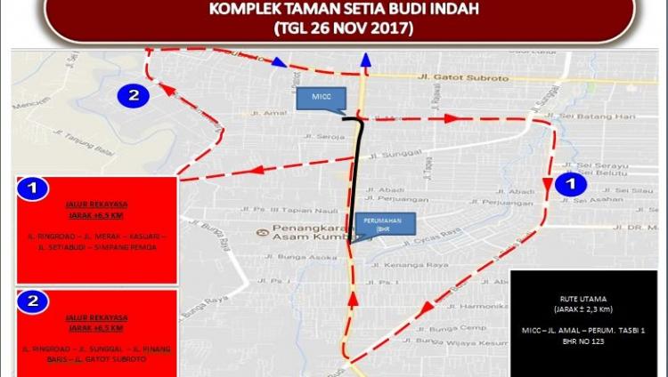 Seperti Inilah Rekayasa Lalu Lintas saat Resepsi Pernikahan Putri Presiden RI di Medan Minggu Besok