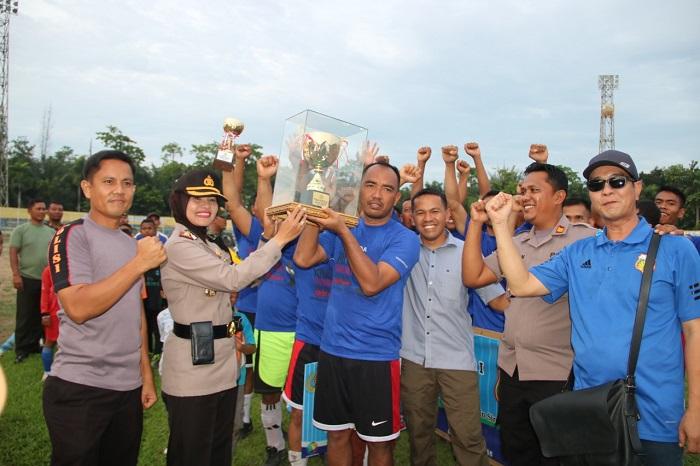 Turnamen Sepak Bola, Tim Kodim 0204 Angkat Piala Kapolres Deli Serdang