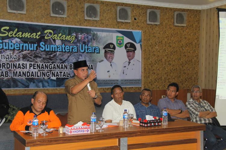Gubernur Minta Penanganan Banjir di Madina Dilakukan dengan Segera