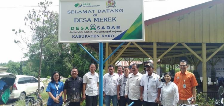 Desa Merek Kabupaten Karo Diresmikan Sebagai Desa Sadar Jaminan Sosial Ketenagakerjaan