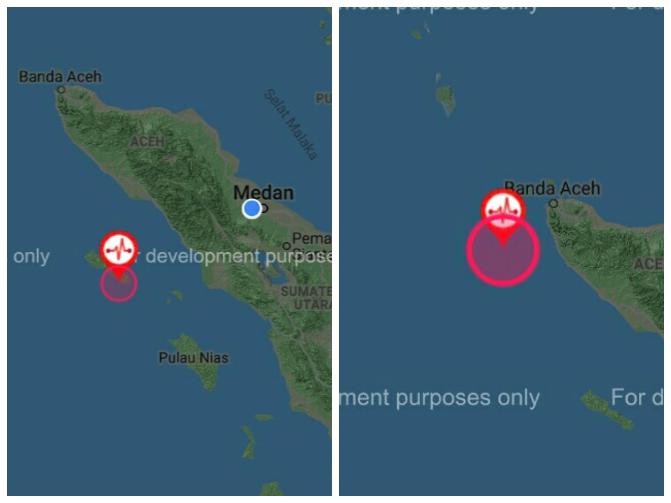 Gempa Dua Kali Guncang Provinsi Aceh Rabu Malam Ini