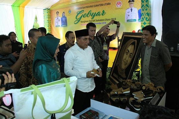 Buka Gebyar Kerajinan Daerah Sumut 2018, Gubernur Minta Dekranasda Tingkatkan Kualitas Kerajinan Lokal