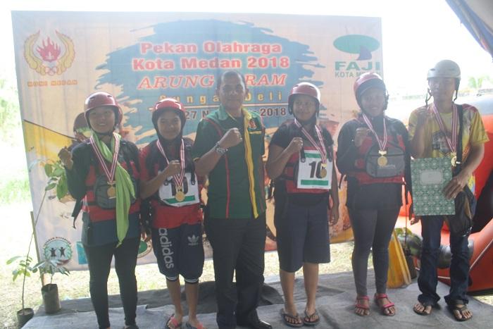 Kecamatan Medan Sunggal Juara Umum  Arung Jeram di Porkot Medan 2018