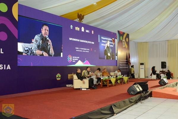 Di Festival HAM Indonesia 2018, Bupati Pakpak Bharat Paparkan Implementasi Penegakan HAM
