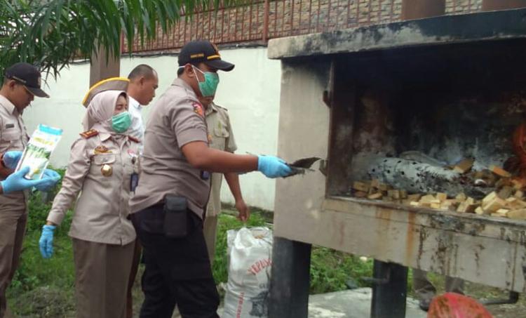 Ratusan Batang Tanaman Hias Sitaan Dimusnahkan