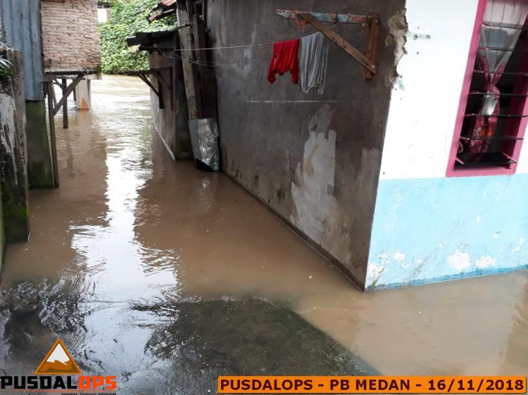 Sungai Deli Meluap, Ratusan Rumah Terendam Banjir