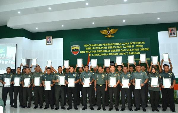 Kodam I/BB Canangkan Zona Bebas Korupsi dan Birokrasi Bersih