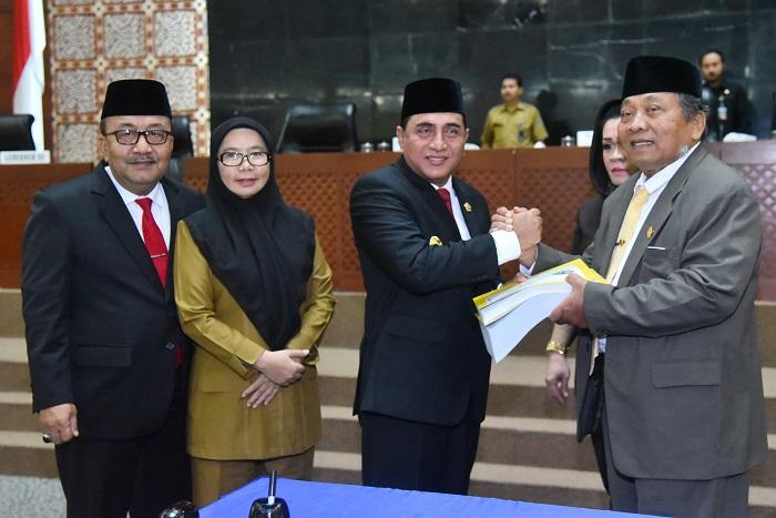 Gubernur Sampaikan Nota Keuangan dan Ranperda APBD Sumut 2019