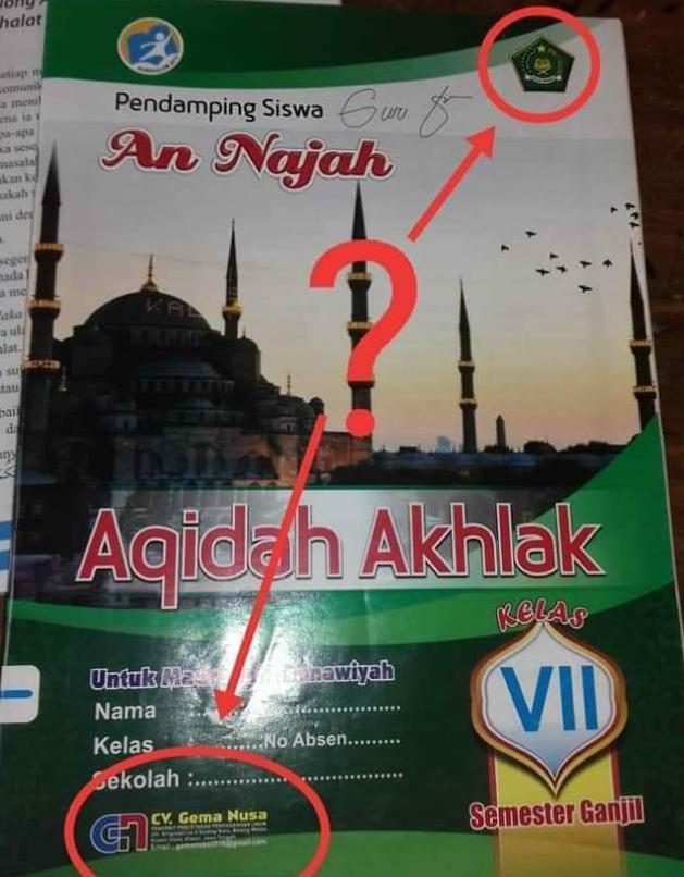 Kemenag Tarik Peredaran Buku Aqidah Akhlak Terbitan Gema Nusa