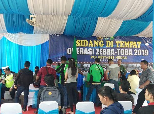 Satlantas Polrestabes Medan Gelar Sidang di Tempat, Jelang Akhir Operasi Zebra Toba
