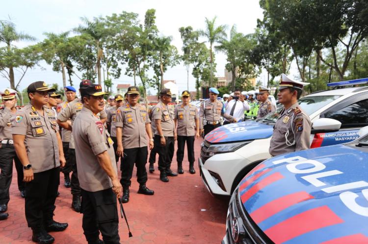 Kasat Lantas Jajaran Polda Sumut Terima 35 Unit Kendaraan Dinas