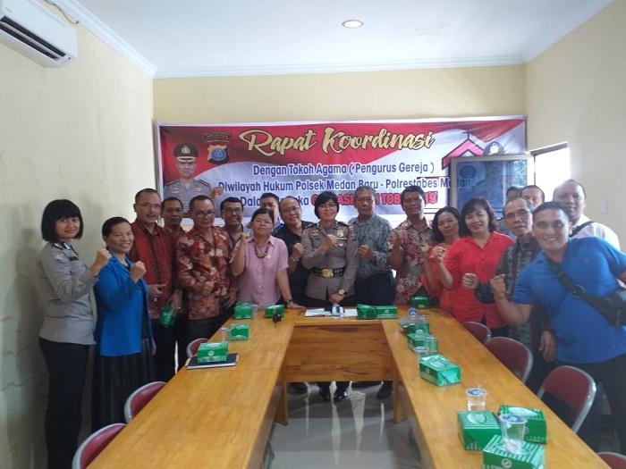 Jelang Natal dan Tahun Baru, Polsek Medan Baru Ambil Langkah Pengamanan