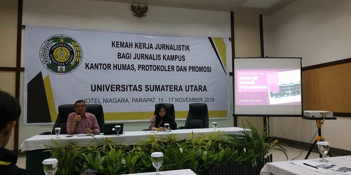 Kemah Kerja Jurnalistik di Parapat, Ketua PWI Sumut Sebut Industri 4.0 Turunkan Oplah Media Cetak