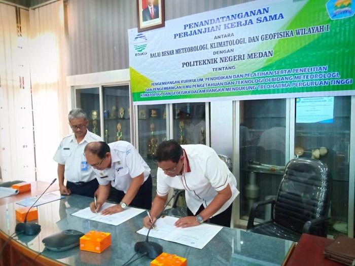 BBMKG Medan Teken MoU dengan Kampus Polmed