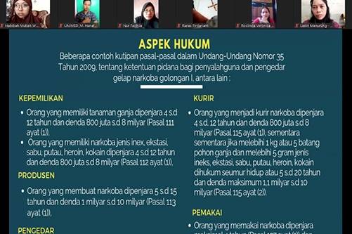 Unimed Beri Sosialisasi Penanggulangan Narkoba dan Pelanggaran Seksual di Kampus