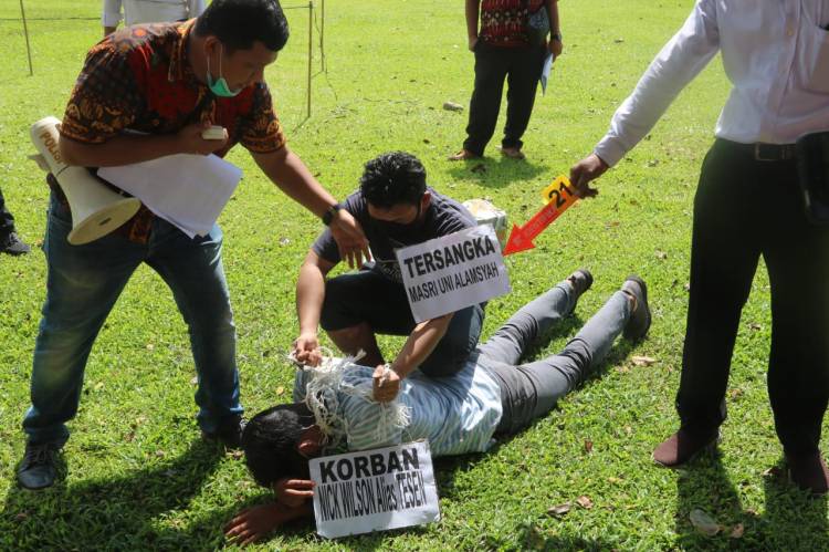 Kasus Pembunuhan Nick Wilson, Satreskrim Polresta Deli Serdang Gelar Rekonstruksi