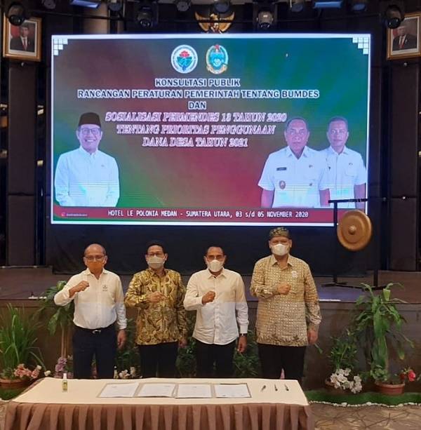 KADIN Sumut Teken MoU Optimalisasi Pembangunan dan Pengembangan Wilayah Desa