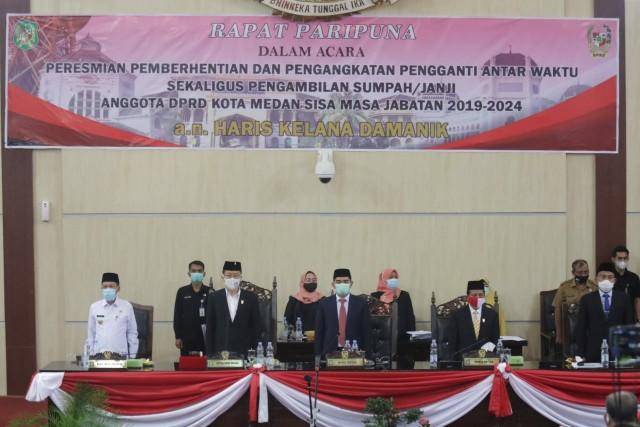 Pjs Wali Kota Medan Hadiri Sidang Istimewa Pelantikan PAW Anggota DPRD Medan