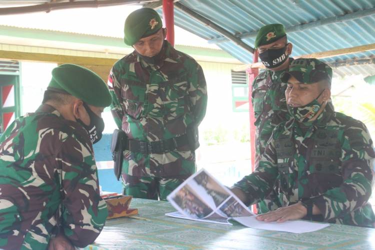 Laksanakan Wasdal, Sahli Pangdam I/Bukit Barisan Kunjungi Satgas Pamtas Yonif 125/Simbisa