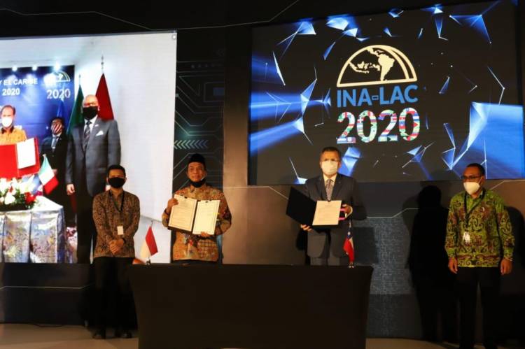 INA-LAC Business Forum 2020, RI-Chile Tandatangani MoU Jaminan Produk Halal