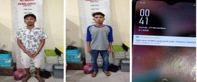 Jambret HP di GOR Stabat, Pelaku dan Penadah Diringkus Polres Langkat