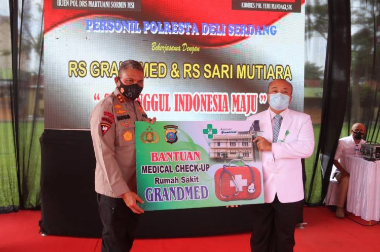 Kunker ke Mapolresta Deli Serdang, Kapolda Sumut Resmikan Medical Check Up