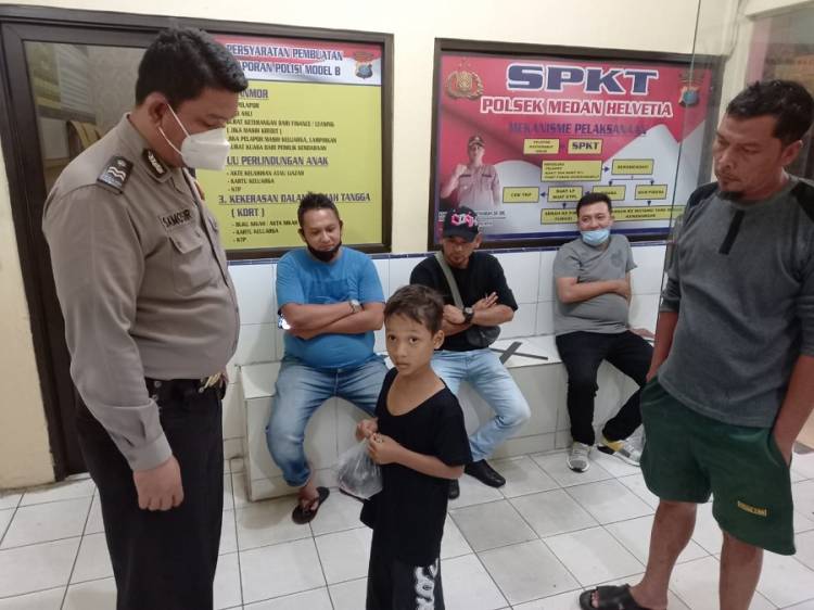 Polsek Medan Helvetia Temukan Bocah 5 Tahun Hilang di Jalan Kapten Sumarsono