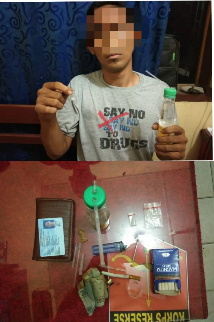 Polsek Tanjung Morawa Amankan Pria Penyalahgunaan Narkoba