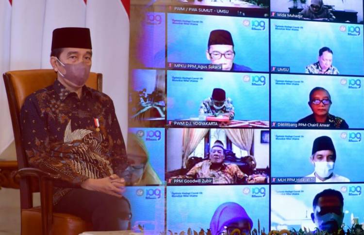Presiden Jokowi Apresiasi Kontribusi Muhammadiyah Dalam Penanganan Pandemi 