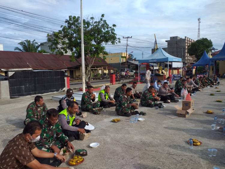 Jalin Sinergitas TNI-Polri, Polsekta Kota Pinang dan Koramil 11/KP Gelar Apel Bersama 