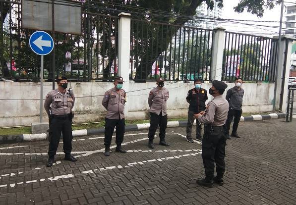 Berjalan Aman, Polsek Medan Baru Kawal Pengamanan Rapat Paripurna DPRD Kota Medan