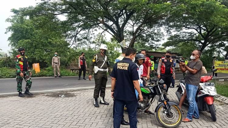 Kodim Lamongan Tindak Pelanggar Prokes