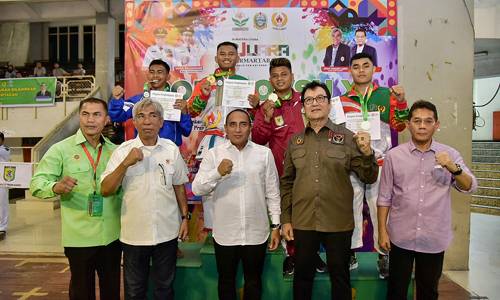 Tinjau Porprov Sumut 2022 Cabor Karate, Edy Rahmayadi Minta Wasit Adil Pimpin Pertandingan