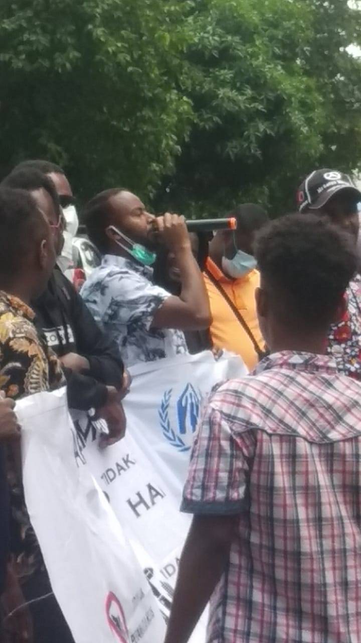  Polrestabes Medan Kawal Unjuk Rasa Pengungsi Somalia di Kantor Kemenkumham