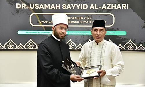 Gubernur Sumut Titip Mahasiswa Al Azhar asal Sumut kepada Penasihat Presiden Mesir