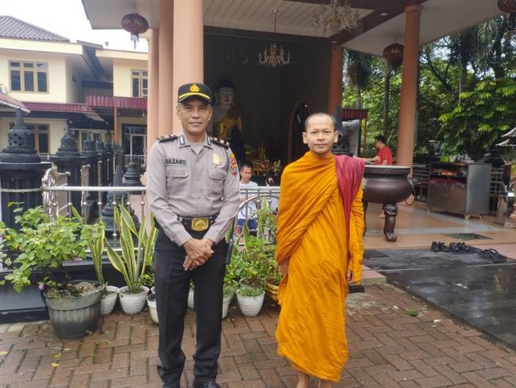 Cooling System Pemilu Damai, Polrestabes Medan Ajak Tokoh Agama Biksu Ciptakan Susana Kondusif di Medan