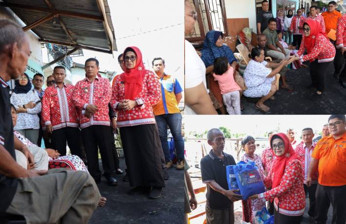 Walikota Pematang Siantar Kunjungi Korban Kebakaran di Jalan Bola Kaki