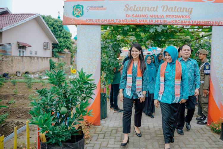 Ny Kahiyang Ayu Sambut Kedatangan Tim Evaluasi Pelaksanaan Terbaik Kelurahan PTP2WKSS Sumut