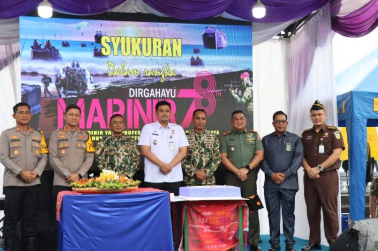 Kapolrestabes Medan Hadiri Sukuran HUT ke-78 Korps Marinir di Belawan