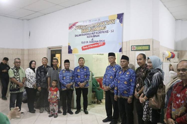 HUT ke-52, KORPRI Binjai Adakan Operasi Katarak dan Operasi Bibir Sumbing Gratis