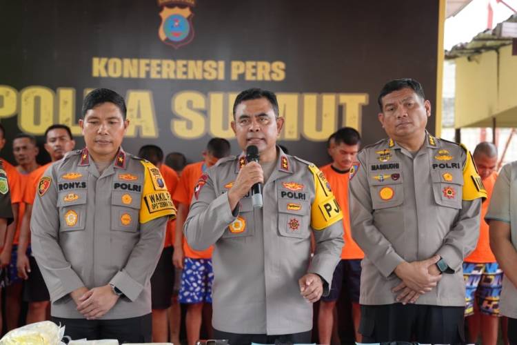 Polda Sumut Ungkap 32 Kasus Narkoba, 201 Kg Sabu, 272 Kg Ganja serta 40.000 Butir Ekstasi Disita