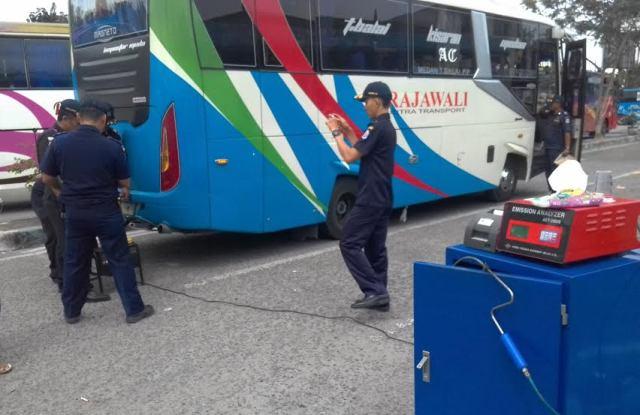 Jelang Natal dan Tahun Baru, Bus AKDP Lakukan Uji Emisi Gas Buang