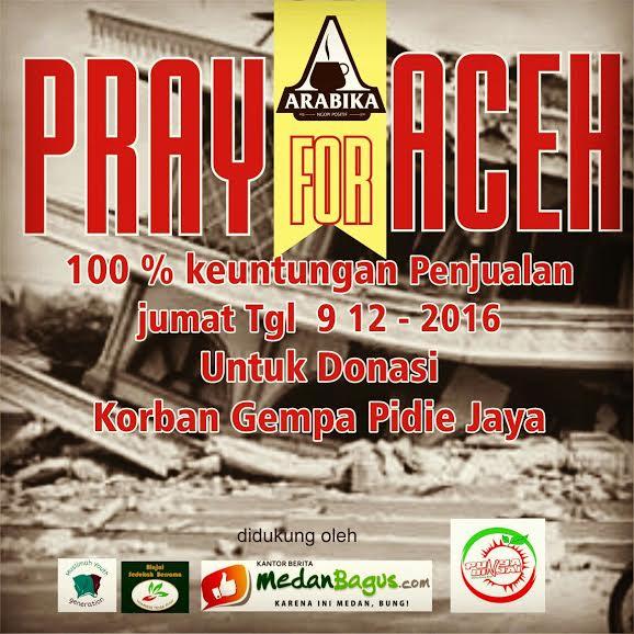 #PrayforAceh : Arabica Rooftop Binjai Buka Panggung Amal Malam Ini