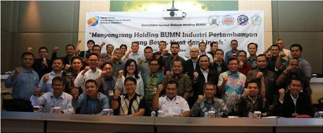 Serikat Pekerja BUMN Industri Pertambangan Kawal Pembentukan Holding