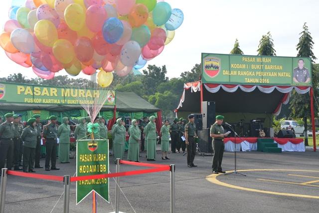 Kodam I/BB Gelar Pasar Murah Natal dan Tahun Baru
