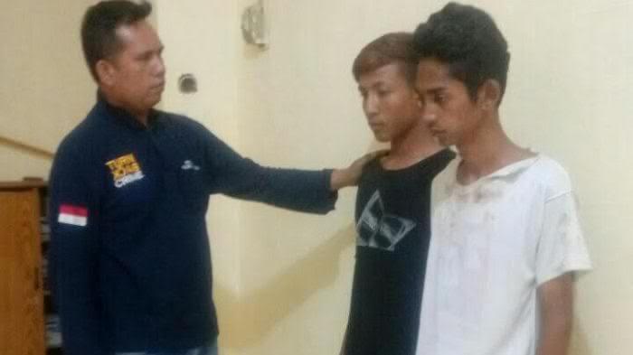 Dua Jambret Handphone Babak Belur Dihajar Massa di Pinang Baris