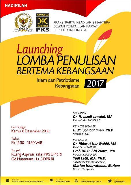 Usung Nilai Patriotisme, FPKS Gelar Lomba Penulisan Kebangsaan Jilid II